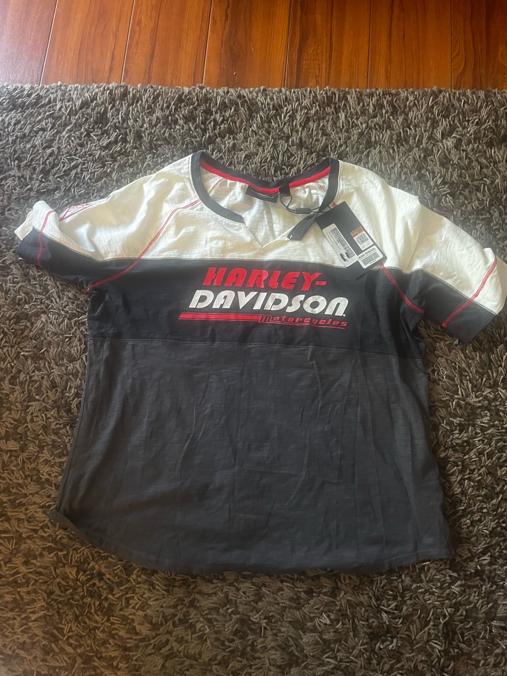 Harley-Davidson womens Black & White Logo Tee